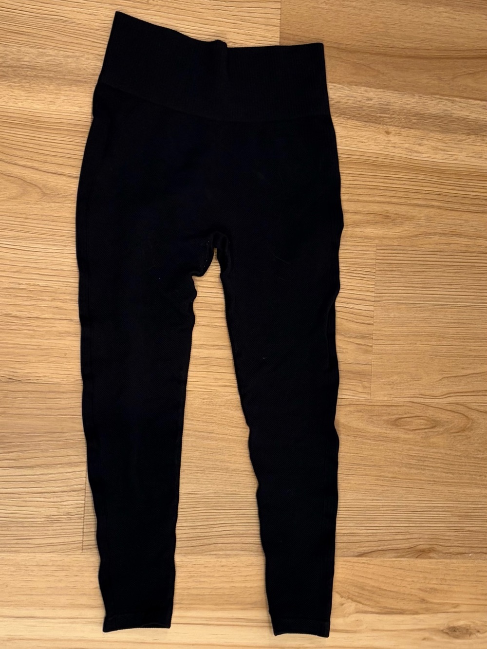 5/$20 High-Waist Black Ribbed Leggings for Everyday Wear